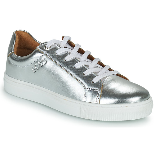 Schuhe Mädchen Sneaker Low BOSS J19062 Silbern