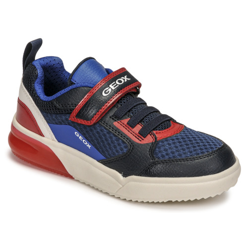 Schuhe Jungen Sneaker Low Geox J GRAYJAY BOY Blau / Rot