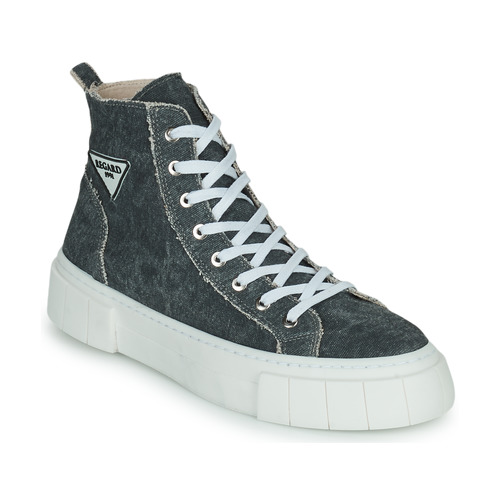 Schuhe Damen Sneaker High Regard NANCY V2 TOILE GRIGIO Grau