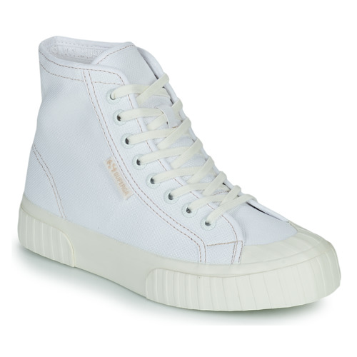 Schuhe Damen Sneaker High Superga 2696 STRIPE Weiss