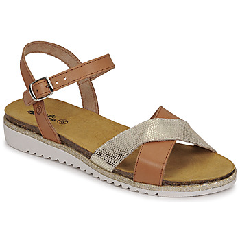 Schuhe Mädchen Sandalen / Sandaletten Citrouille et Compagnie GAUFRETTE Camel