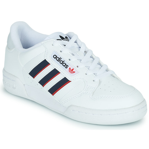 Schuhe Kinder Sneaker Low adidas Originals CONTINENTAL 80 STRI J Weiss / Marine