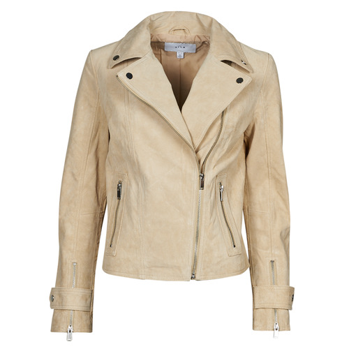 Kleidung Damen Lederjacken / Kunstlederjacken Vila VIKIRAN Beige