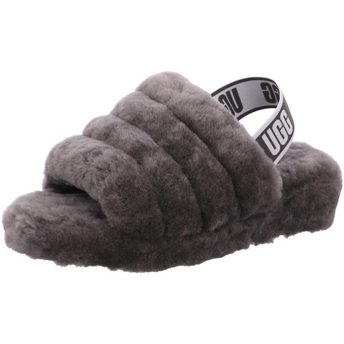 Schuhe Damen Hausschuhe UGG Fluff Yeah Logo Slide 1095119-CHRC Grau