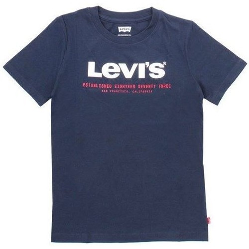 Kleidung Kinder T-Shirts & Poloshirts Levi's 91E054 GRAPHIC TEE-C8D DRESS BLUE Blau