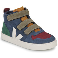 Schuhe Kinder Sneaker High Veja SMALL V-10 MID Blau / Grün / Rot