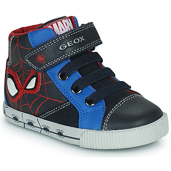 Schuhe Jungen Sneaker High Geox B KILWI BOY C Blau / Rot