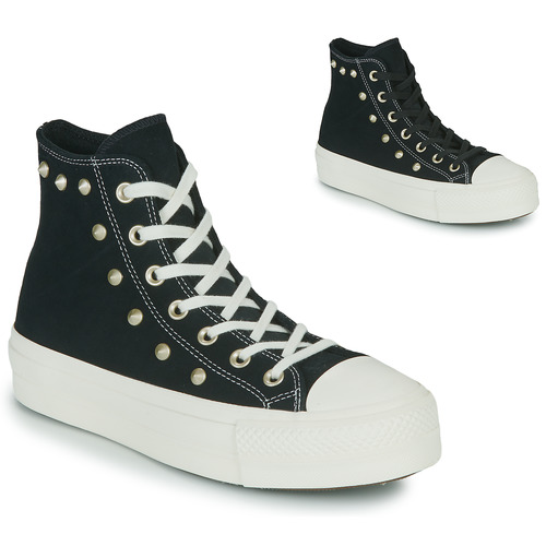 Schuhe Damen Sneaker High Converse Chuck Taylor All Star Lift Glam & Punk Hi Schwarz