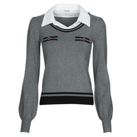 Kleidung Damen Pullover Morgan MACAO Grau / Weiss / Schwarz