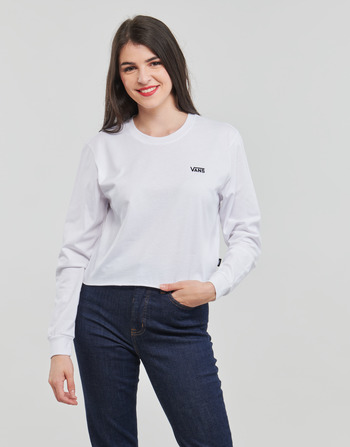 Kleidung Damen Langarmshirts Vans JUNIOR V LS CROP Weiss