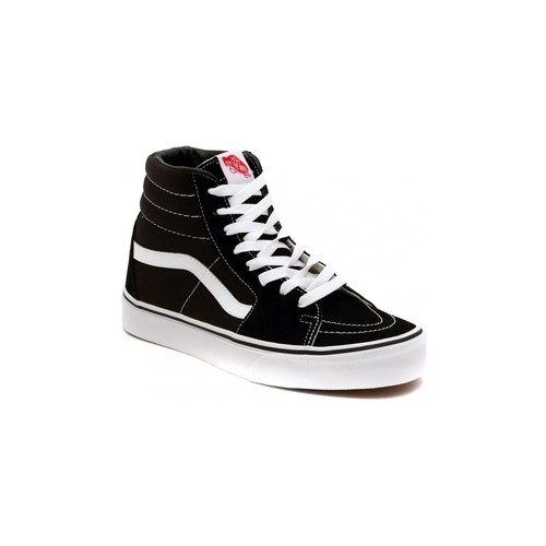 Schuhe Sneaker High Vans SK8 HI BLACK Silbern