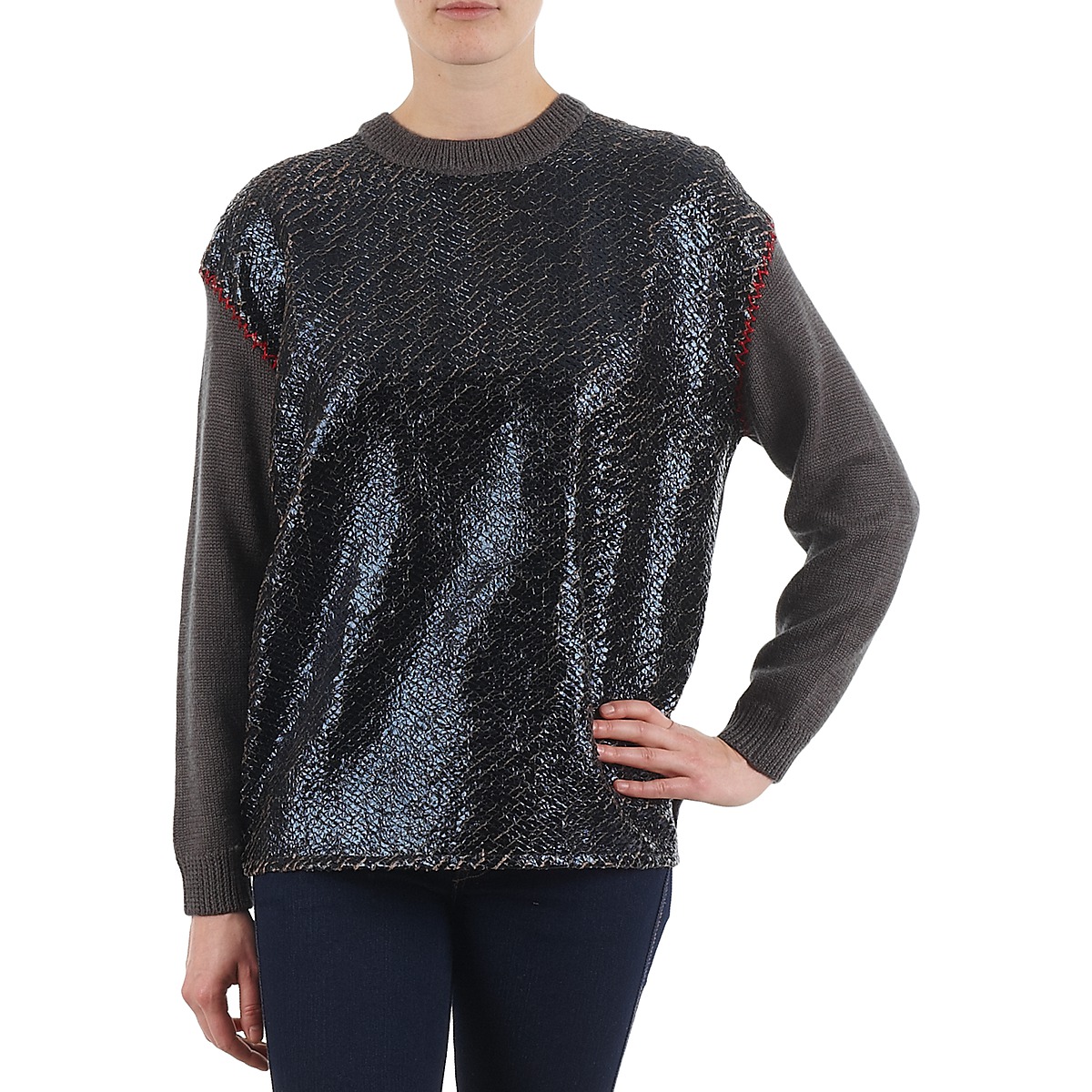 Kleidung Damen Pullover Eleven Paris TWIGGY WOMEN Grau