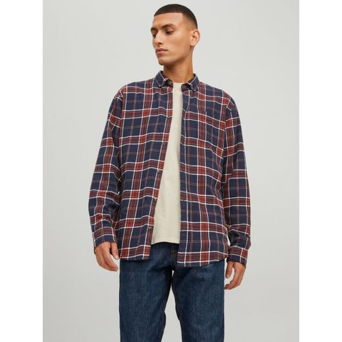 Kleidung Herren Langärmelige Hemden Jack & Jones 12209098 CLASSIC CHECK-HAWAIIAN Blau