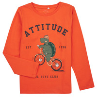 Kleidung Jungen Langarmshirts Name it NMMVUX LS TOP Orange