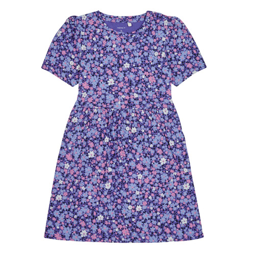 Kleidung Mädchen Kurze Kleider Name it NMFFANN SS DRESS Violett