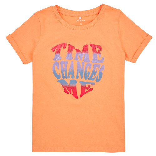 Kleidung Mädchen T-Shirts Name it NKFTATIANNA SS TOP Orange