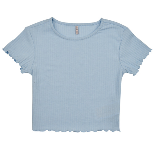 Kleidung Mädchen T-Shirts Only KOGNELLA S/S O-NECK TOP JRS Blau / Himmelsfarbe