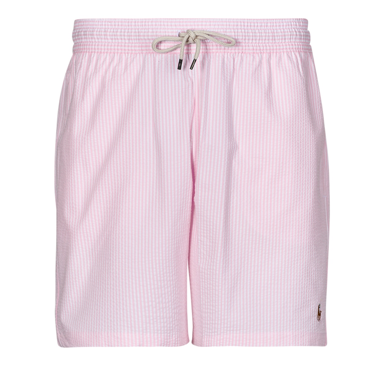 Kleidung Herren Badeanzug /Badeshorts Polo Ralph Lauren MAILLOT DE BAIN A RAYURES EN COTON MELANGE Rosa / Weiss / Weiss / koralle / Pink / Seersucker