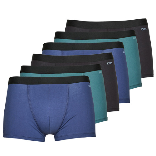 Unterwäsche Herren Boxer DIM ECODIM PACK X6 Schwarz / Grau / Rot