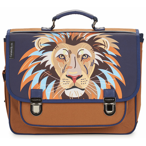 Taschen Jungen Schultasche CARAMEL & CIE CARTABLE 38 CM SIMBA Marine / Braun