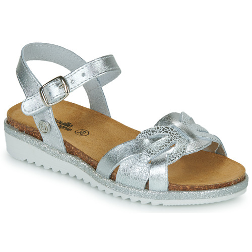 Schuhe Mädchen Sandalen / Sandaletten Citrouille et Compagnie ANEMONI Silbern