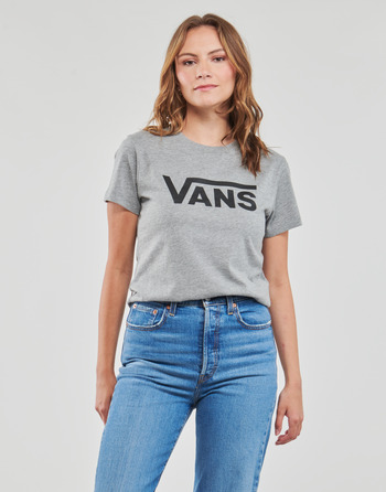 Kleidung Damen Langarmshirts Vans WM FLYING V CREW TEE Grau / Schwarz