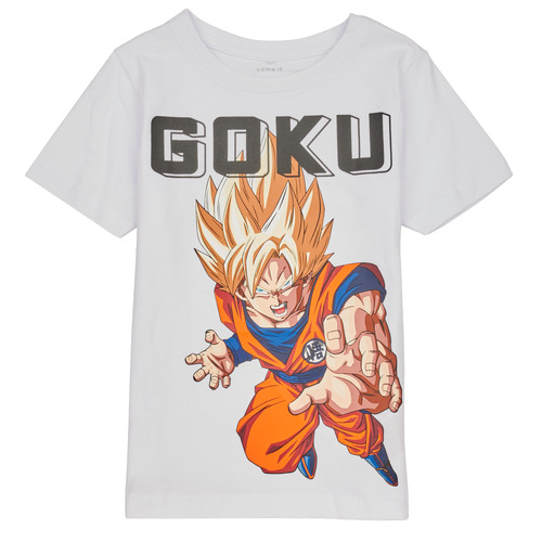 Kleidung Jungen T-Shirts Name it NKMJAVIS DRAGONBALL SS TOP  VDE Weiss