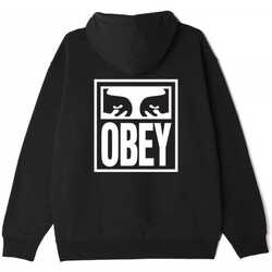 Kleidung Herren Sweatshirts Obey eyes icon hood Schwarz