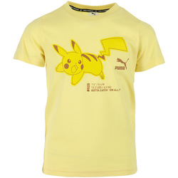 Kleidung Kinder T-Shirts Puma Pokemon Tee Kids Gelb