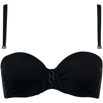 Kleidung Damen Bikini Ober- und Unterteile Lisca Badeanzug-Oberteil Bandeau Balconnet Palma Schwarz