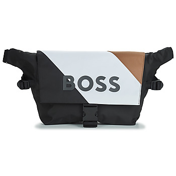 Taschen Herren Kuriertaschen BOSS Catch 2.0 T_Messenge Schwarz / Weiss / Camel