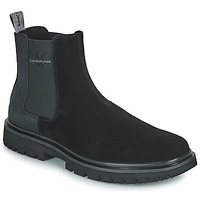 Schuhe Herren Boots Calvin Klein Jeans EVA MID CHELSEA BOOT SUEDE Schwarz