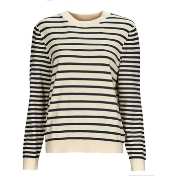 Kleidung Damen Pullover Petit Bateau LUCKILY Weiss / Marine