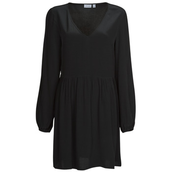 Kleidung Damen Kurze Kleider Vila VIFINI L/S SHORT DRESS Schwarz