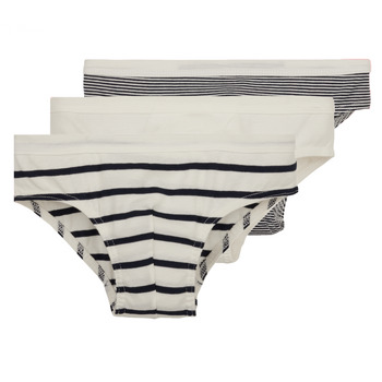 Unterwäsche Jungen Slips Petit Bateau SLIPS PACK X3 Weiss / Marine