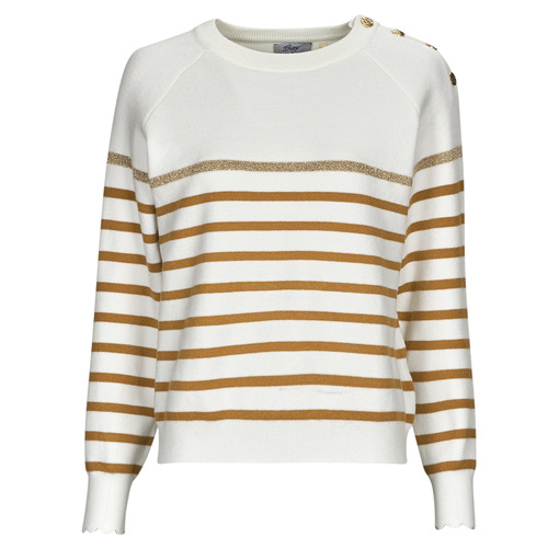 Kleidung Damen Pullover Betty London STRANDY Weiss / Camel