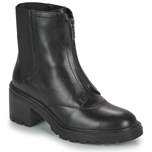 Schuhe Damen Low Boots Geox D DAMIANA Schwarz