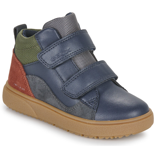 Schuhe Jungen Sneaker High Geox J THELEVEN BOY B ABX Marine / Grün / Orange