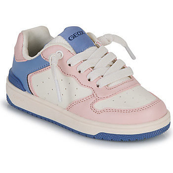 Schuhe Mädchen Sneaker Low Geox J WASHIBA GIRL D Rosa / Beige / Blau