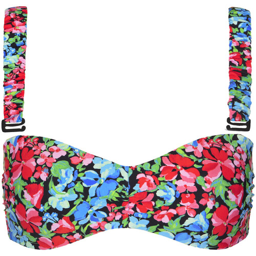 Kleidung Damen Bikini Ober- und Unterteile Lisca Vorgeformtes Bandeau-Badeanzug-Top ohne Bügel Napoli Blau