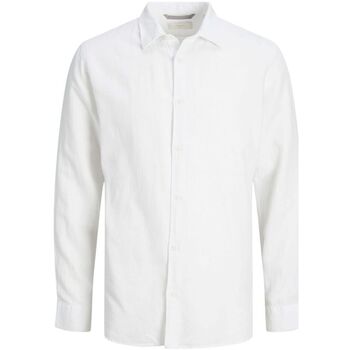 Kleidung Herren Langärmelige Hemden Jack & Jones 12225707 LAYNE-BRIGHT WHITE Weiss