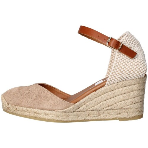 Schuhe Damen Leinen-Pantoletten mit gefloch Viguera 2012 Espadrilles Frau Sand Beige