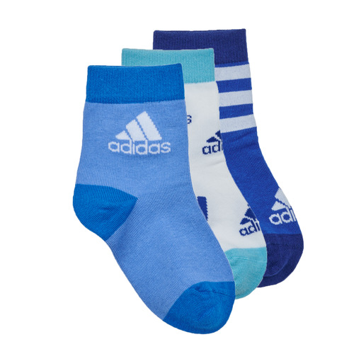 Accessoires Kinder Sportstrümpfe Adidas Sportswear LK SOCKS 3PP Blau / Weiss