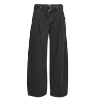 Kleidung Damen 5-Pocket-Hosen Levi's BELTED BAGGY Schwarz