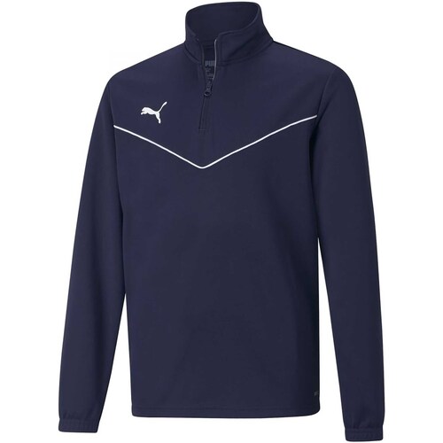 Kleidung Kinder Fleecepullover Puma Teamrise 1/4 Zip Top Jr Blau