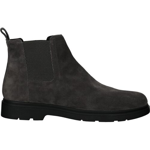 Schuhe Herren Boots Geox Stiefelette Grau