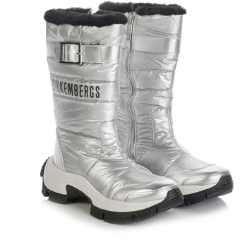 Schuhe Damen Schneestiefel Bikkembergs B4BKW0033 Silbern