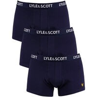 Unterwäsche Herren Boxershorts Lyle & Scott 3er Pack Barclay Trunks Blau