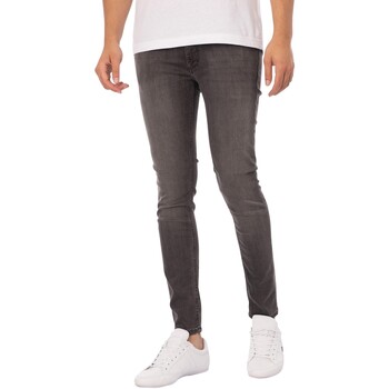 Kleidung Herren Slim Fit Jeans Jack & Jones Liam Even 259 Röhrenjeans Schwarz