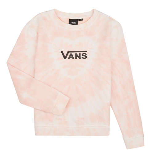 Kleidung Mädchen Sweatshirts Vans TIE-DYE HEART CREW Rosa / Weiss